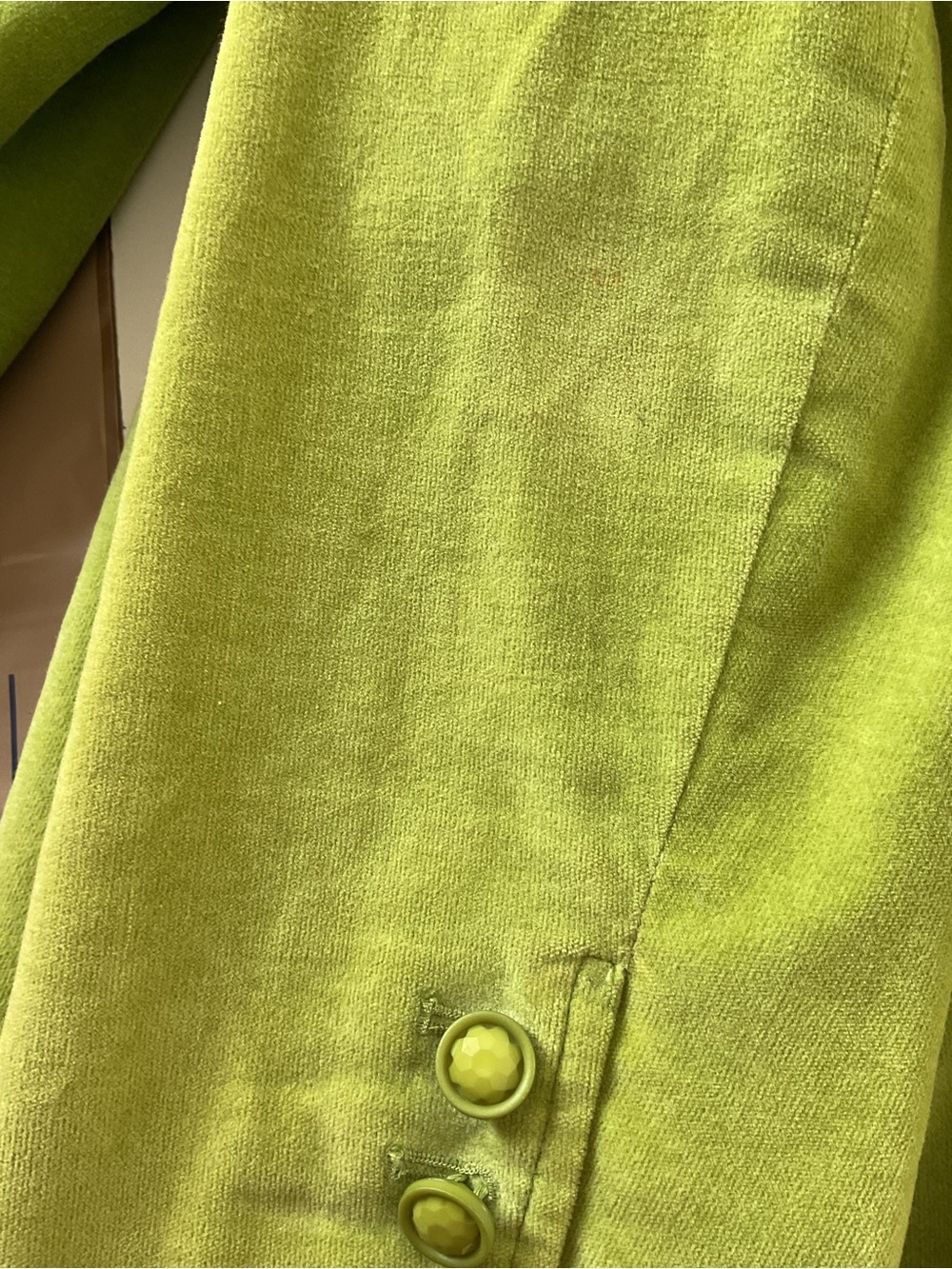 Caslon Nordstrom Lime Green Blazer Jacket 1X Plus Cotton Stretch Single Button - Picture 9 of 9